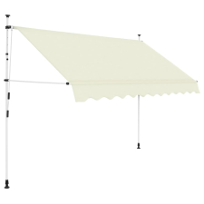  Kézzel feltekerhető krémszínű napellenző 250 cm kerti bútor