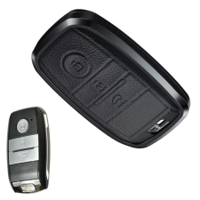  Kia 3 gombos smart kulcs aluminium+bőr tok autó tuning
