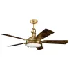 Kichler loft mennyezeti ventilátor hatteras antik sárgaréz fehér elsklfhttersbay56bab