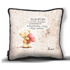  Kicsi díszpárna, Szeretlek a szívem minden szeretetével lakástextília