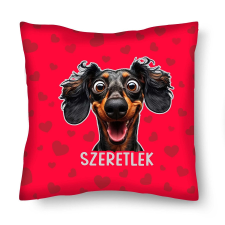 Kicsi díszpárna, Szeretlek, tacskó lakástextília