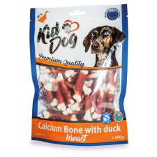 KID DOG Jutalomfalat Kalciummal Csont Darabok Kacsa Húsba Tekerve 250G, A04617 jutalomfalat kutyáknak