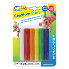 KIDART Kid Art: Csillámos, színes modellező gyurma, 6 db-os gyurma