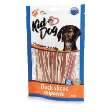KIDDOG Duck slices carpaccio - jutalomfalat (kacsahús,tőkehal) kutyák részére (80g) jutalomfalat kutyáknak