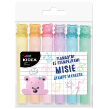  Kidea nyomdás filctoll készlet – 6 db, macis, kreatív játékhoz filctoll, marker