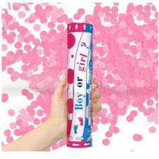 KidMania Konfetti nemi felfedő ágyú rózsaszín konfettivel lánynak - fiú vagy lány jelmez