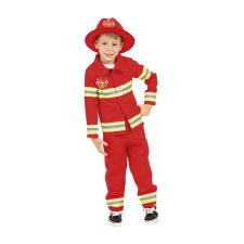 KidMania® tűzoltó jelmez kiegészítőkkel 120-130 cm 7-8 éves gyerekeknek jelmez