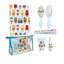 Kids Euroswan Jégkrém mintás neszesszer szett átlátszó táskában (5 darab) szépségszalon
