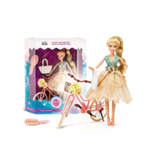 Kids Hits Emily Grace Szőke copfos baba biciklivel és kiegészítőkkel (KH23/021) baba