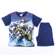 Kids Licencing Rövid ujjú pamut gyerek pizsama - Bosszúállók - Ultron - sötétkék - 128