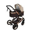 KIDUKU® összecsukható 3 az 1 -ben kombinált babakocsi hordozóval - többféle színben - Bézs-arany