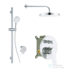 Kielle Nefia falsík alatti zuhanyrendszer,rudas zuhanyszettel, fejzuhannyal, belső egységgel, króm 20627SP40