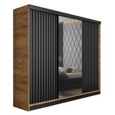 Kier Malani 200 Tolóajtós Szekrény 200cm, Arany Tölgy-Grafit bútor