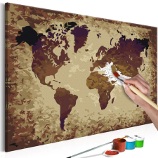  Kifestő Világtérkép, falitérkép - World Map (Brown Colours) 60x40 térkép