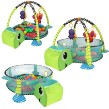 KIK 3in1 Oktató Játszószőnyeg teknős + 30 labda játszószőnyeg