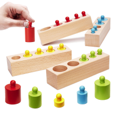 KIK Montessori fahengeres súlyok színes oktatójáték