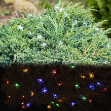 KIK Napelemes virágos kerti lámpák 7m 50LED több színben karácsonyfa izzósor