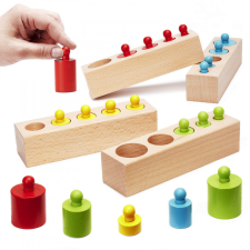 KIK OEM Montessori fahengeres súlyok színes kreatív és készségfejlesztő