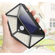 KIK OEM Napelemes mozgás- és szürkületérzékelő lámpa 100 LED kültéri világítás