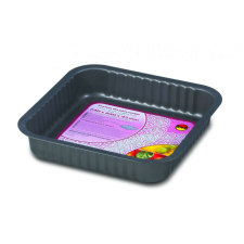 KIK OEM Sütőtálca rakott ételekhez, tortákhoz, pizzákhoz 24cm x 24cm szürke edény