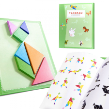KIK OEM Tangram mágneses könyves 3D kirakó oktatójáték