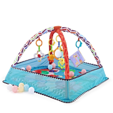 Kikka Boo Kikkaboo játszószőnyeg 18 labdával - kék állatos játszószőnyeg