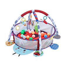  Kikkaboo játszószõnyeg 30 labdával katicás kék játszószőnyeg