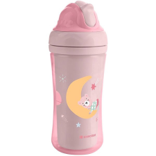 Kikkaboo szilikon szívószállal Moony me Pink babaétkészlet