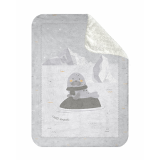 Kikkaboo takaró polar/sherpa kétoldalas 110x140cm fóka lakástextília