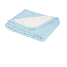 Kikkaboo takaró prémium pamut/sherpa kétoldalas 75x100cm Dream Big melange kék babaágynemű, babapléd