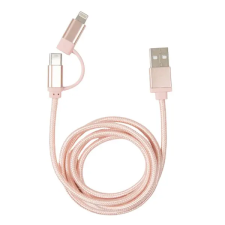 KIKKERLAND US237-RG fonott USB-C Lightning rózsaarany kábel kábel és adapter