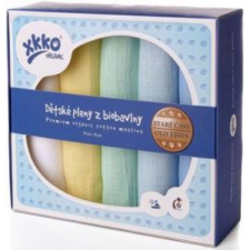 Kikko KIKKO Baba pelenka bio pamutból Régi idők 70x70 (5 db) - pasztell, fiúknak mosható pelenka
