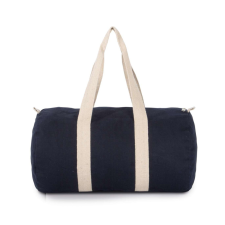 KIMOOD hengeres pamutvászon utazótáska-sporttáska KI0632, Navy/Off White kézitáska és bőrönd
