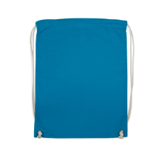 KIMOOD KI0125 pamut tornazsák-hátizsák fehér zsinórral Kimood, Tropical Blue-U tornazsák