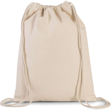 KIMOOD KI0154 zsinóros pamut tornazsák-hátizsák Kimood, Natural-U tornazsák