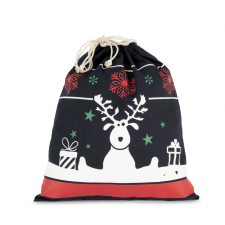 KIMOOD KI0735 DRAWSTRING BAG WITH CHRISTMAS PATTERNS U ajándéktasak
