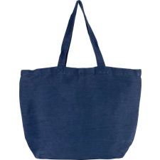 KIMOOD nagy juta táska hosszú füllel és pamut béléssel KI0231, Washed Midnight Blue kézitáska és bőrönd