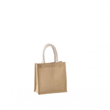 KIMOOD Uniszex bevásárló táska Kimood KI0272 Jute Canvas Tote - Small -Egy méret, Natural kézitáska és bőrönd