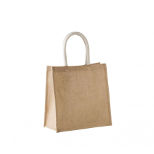 KIMOOD Uniszex bevásárló táska Kimood KI0274 Jute Canvas Tote - Large -Egy méret, Natural kézitáska és bőrönd