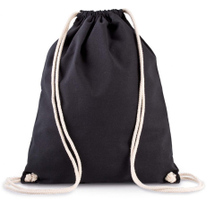 KIMOOD Uniszex hátizsák Kimood KI0139 Organic Cotton Backpack With Drawstring Carry Handles -Egy méret, Navy Blue
