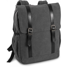 KIMOOD Uniszex hátizsák Kimood KI0143 Flap-Top Canvas Backpack -Egy méret, Washed Dark Grey hátizsák