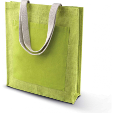 KIMOOD Uniszex táska Kimood KI0221 Jute Shopper Bag -Egy méret, Lime