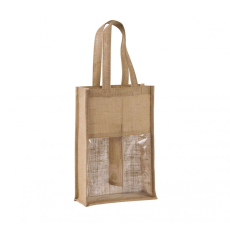 KIMOOD Uniszex táska Kimood KI0268 Jute Bottle Bag -Egy méret, Natural/Gold
