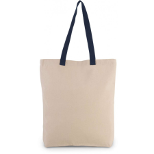 KIMOOD Uniszex táska Kimood KI0278 Shopper Bag With Gusset And Contrast Colour Handle -Egy méret, Natural/Kelly Green kézitáska és bőrönd