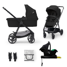KINDERKRAFT Babakocsi kombinált 4 az 1-ben Newly Classic Black + Mink PRO babakocsi
