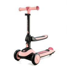 KinderKraft Halley 2in1 roller és futóbicikli világító kerekekkel, Rose pink lábbal hajtható járgány