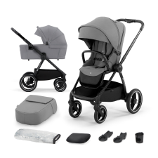 KinderKraft Nea prémium 2in1 kombinált babakocsi kiegészítőkkel, Platinum Grey (INGYENES SZÁLLÍTÁS!) babakocsi