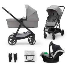 KinderKraft NEWLY 3in1 babakocsi + MINK PRO, Moonlight grey (INGYENES SZÁLLÍTÁS!) babakocsi