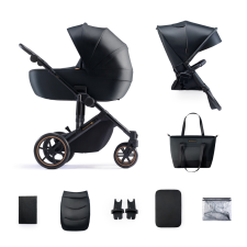 KinderKraft Prime 2 prémium 2in1 kombinált babakocsi, Black (INGYENES SZÁLLÍTÁS!) babakocsi
