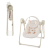 KinderKraft Swingee összecsukható elektromos hinta zenével 0m+, 9 kg-ig, Beige